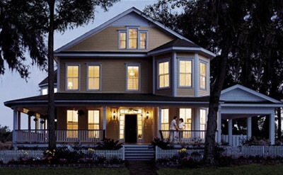 Weather Shield windows installed into bay window openings.